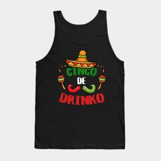 Cinco De Drinko Funny Cinco De Mayo Tank Top